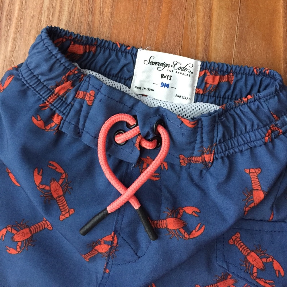 Sovereign Code swim trunk lobster shack/ blue